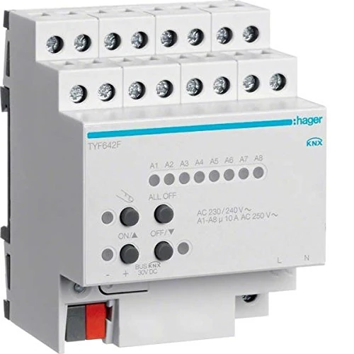 Hager TYF642F Socket 5-45 °C, Grey, IP20, 72 mm, 70 mm, 90 mm