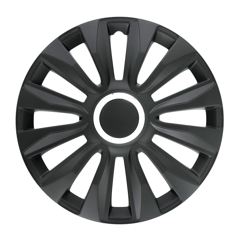 LAMPA 31528 Black Avalone Pro Set of Hub Caps, 16 Inches