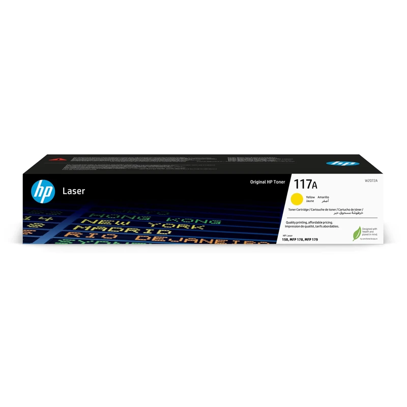 HP W2072A 117A Original Laser Toner Cartridge, Yellow, Single Pack