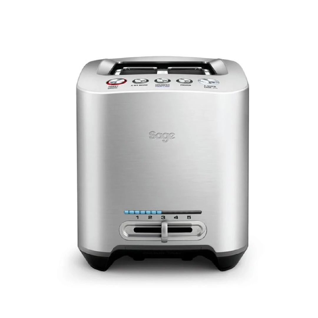 Sage - The Smart Toast 2-Slice Toaster - 2 Extra-Wide Slots - A Bit More, Lift & Look, Defrost & Bagel Settings - Brushed Aluminium