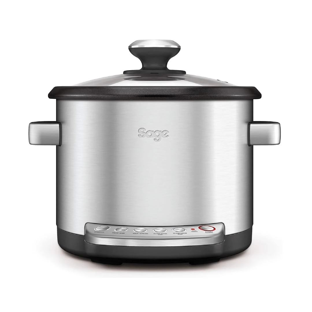Sage - The Risotto Plus - Multi Cooker with Stir Free Risotto - Sauté, Rice, Steam, Sear, Slow Cook Low/High & Auto Keep Warm Functionality - Brushed Stainless Steel