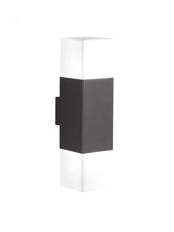 Trio Leuchten 220060242 LED Outdoor Wall Light Cast Aluminium with 2x E14 / 4 W Bulbs Height 33 cm Anthracite