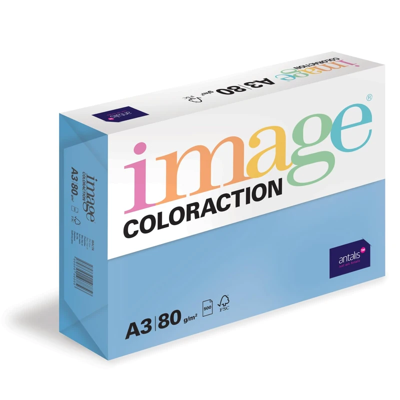Image Coloraction Mid Blue (Malta) A3 297x420mm 80gm2 fsc4 500sh/RM 5rm/BX - Image 1