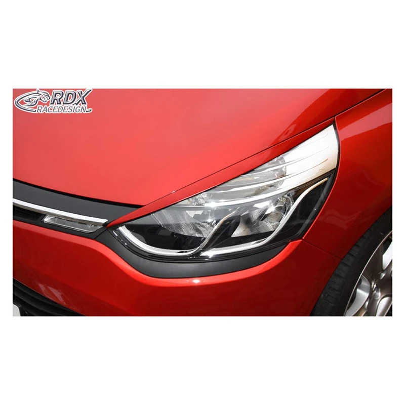 RDX Racedesign Head light spoilers compatible with Renault Clio IV 2012- (ABS)