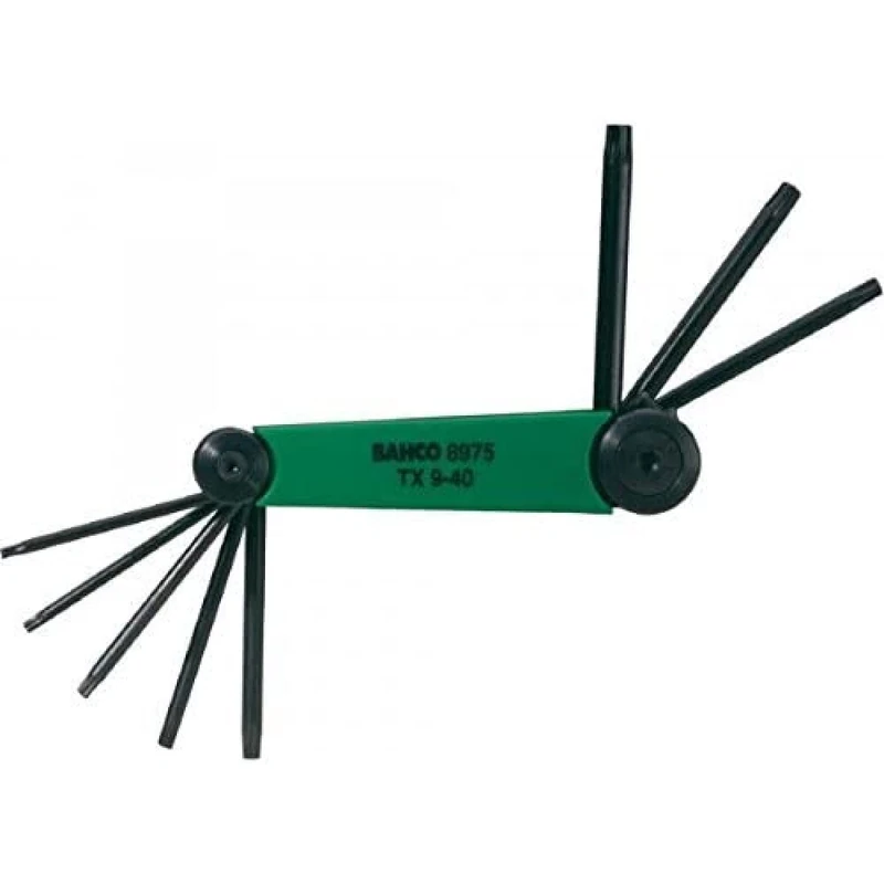 Bahco BE-8975 Offset Screwdrivers for Torx Head Screws, Green/Black, Set of 8 Piece - Image 1