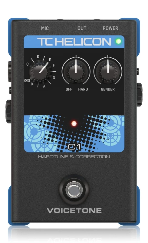 TC Helicon VOICETONE C1 Simple 1-Button Stompbox for Flexible Pitch Correction, Compatible with PC and Mac