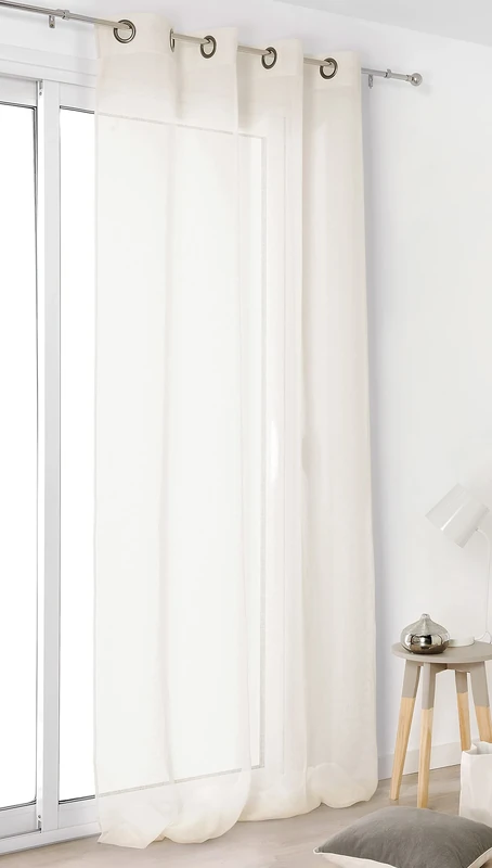 LINDER Voile, Linen, Sable Oeillets, 145 x 260 cm