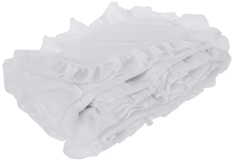 LINDER 0390/10/501 Pair of Rod-Pocket Net Curtains White Polyester Linen, 95X210