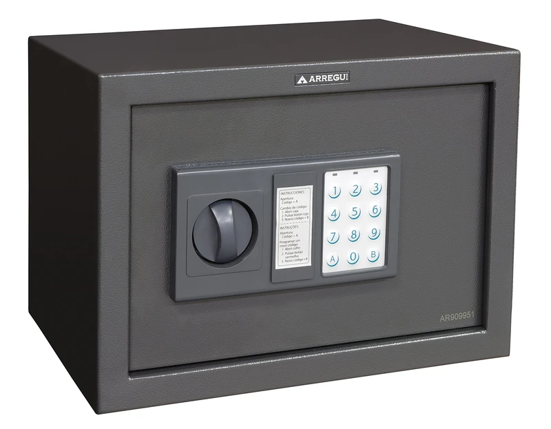 Arregui Class – Electronic Lock Safe (Steel, 350 x 250 x 250 mm), Dark Grey