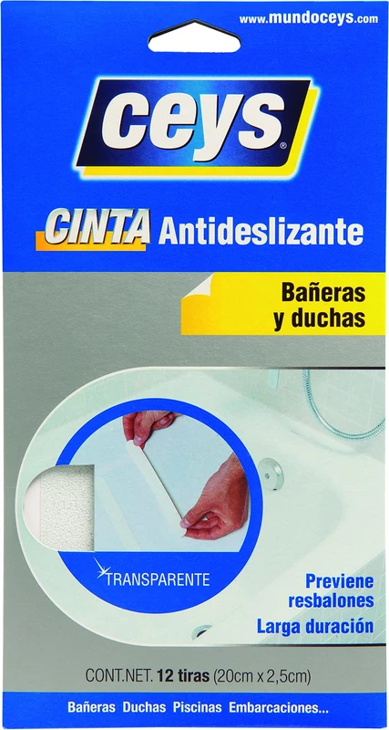 CEYS TIRAS ANTIDESLIZ BAÑERAS TRANSP - Image 1