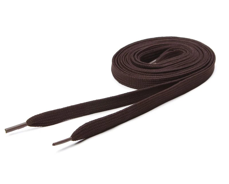 Underground Kulture Dark Brown Shoelaces Flat Coloured Replacement Colour For Trainers Sneakers Universal Sports Unisex Skate Shoe Laces (11mm x 120cm)