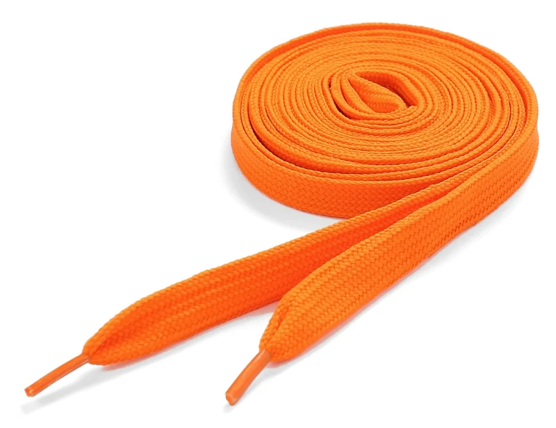Underground Kulture Orange Shoelaces Flat Coloured Replacement Colour For Trainers Sneakers Universal Sports Unisex Skate Shoe Laces (11mm x 120cm)