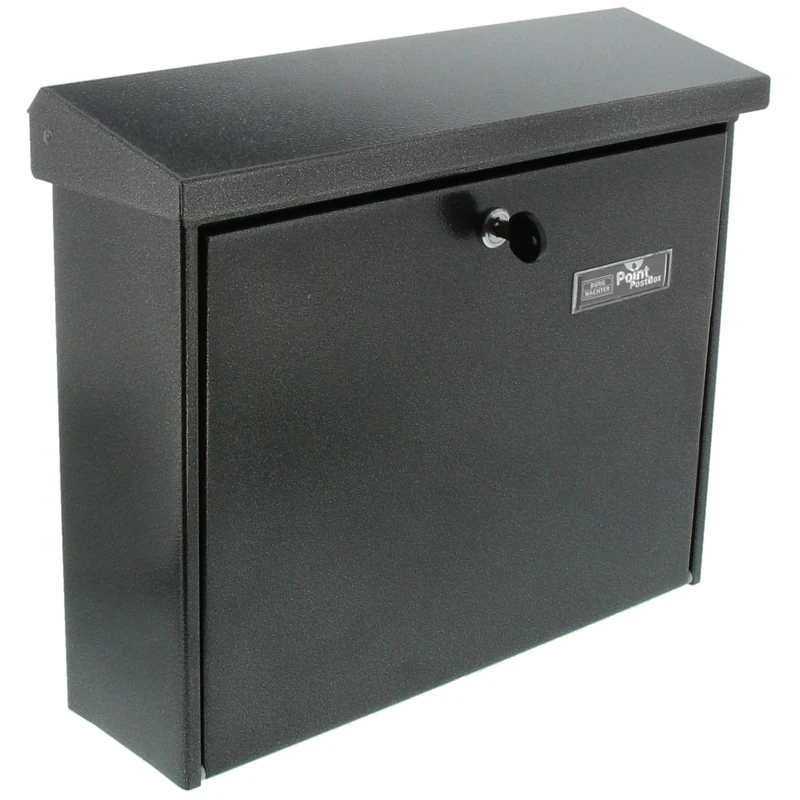 Burg-Wächter Letter box, A4 drop format, EU standard EN 13724, incl. 2 keys, galvanized steel, journal 5867 E, iron, with cylinder lock