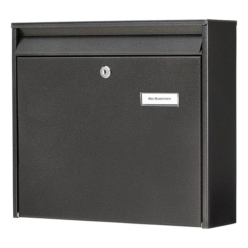 Burg-Wächter Conditioner Letter Box A4 Stapled Galvanised Steel Mail Slot in 5877 E Iron