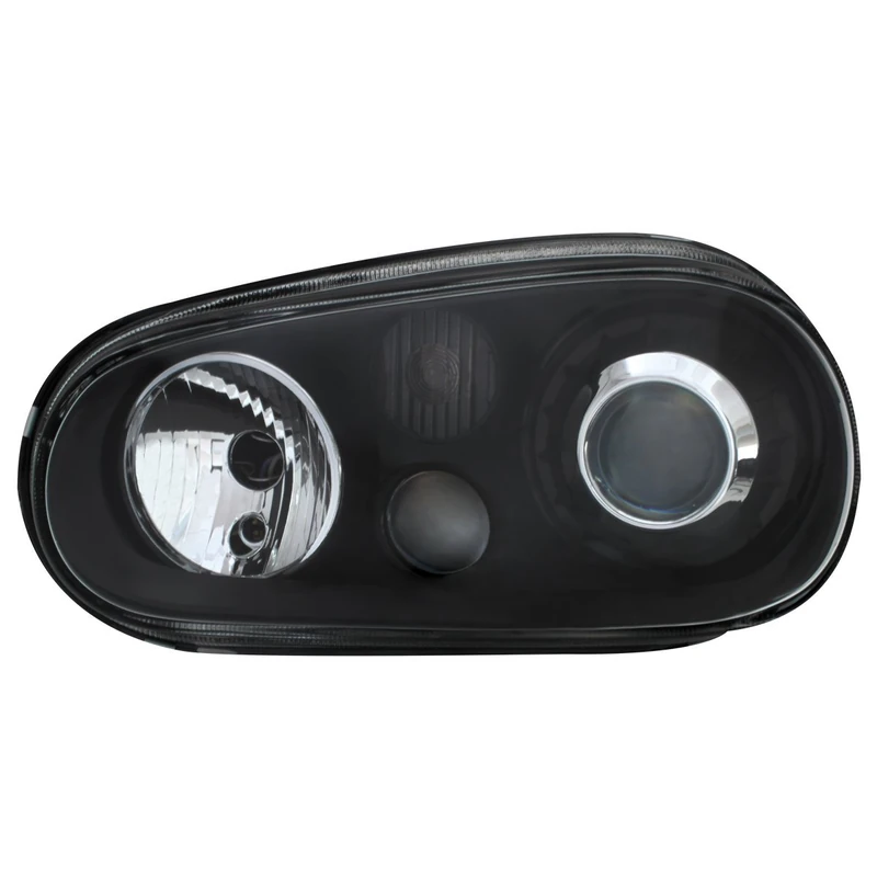 TYC Set Headlights compatible with Volkswagen Golf IV 1998-2003 - Black - incl. Fog lights
