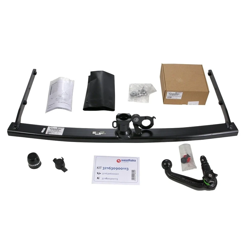 Westfalia Automotive Detachable Towing Hitch - AHK for VW Golf 5 Variant, Golf 6 Variant & Jetta - Set with 13-Pin Vehicle-Specific Wiring Kit - Image 1
