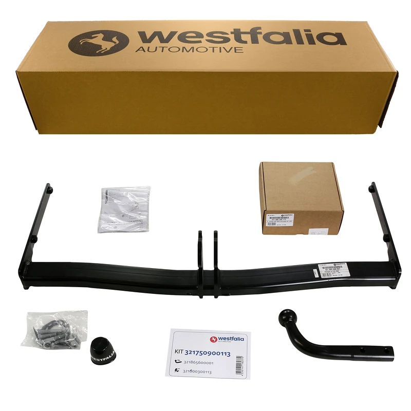 Westfalia Fixed Towbar for VW Golf 5/6 Saloon (including Plus+Crossgolf) (10/2003-11/2013) - Includes 13-pin Vehicle-specific Wiring Kit