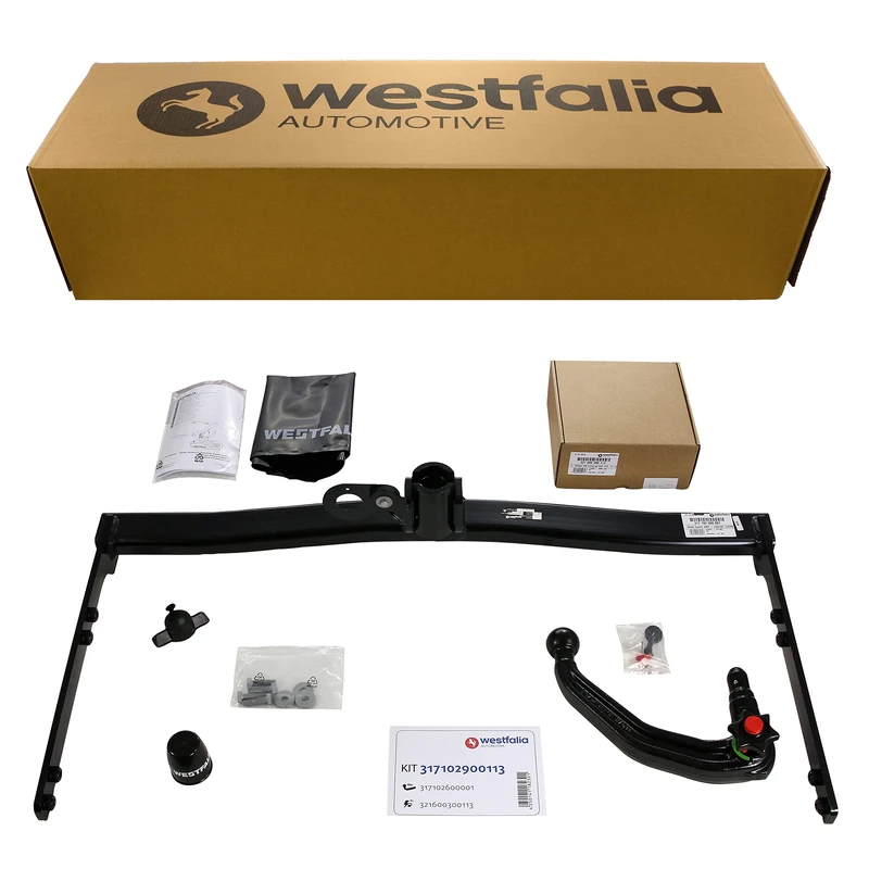 Westfalia Detachable Towbar for Skoda Superb II (06/2008-05/2015), Skoda Octavia II (02/2004-06/2013) - Includes 13-pin Vehicle-specific Wiring Kit