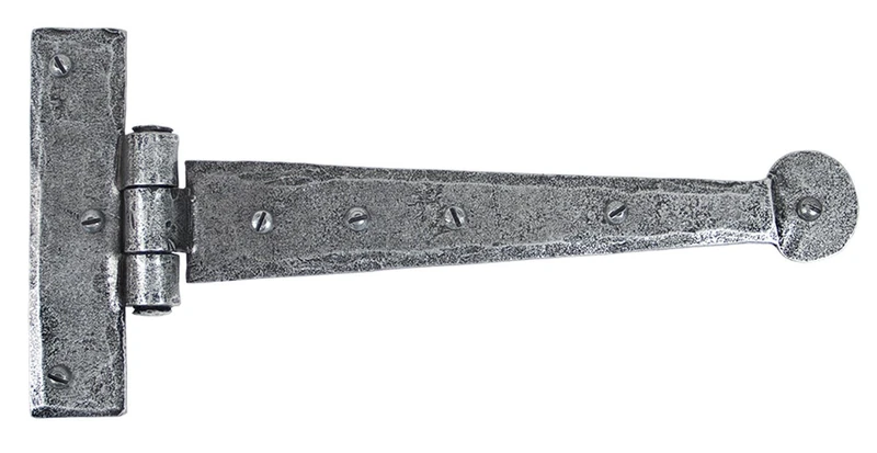 From The Anvil Pewter 9 Inch Penny End T Hinge (Pair)