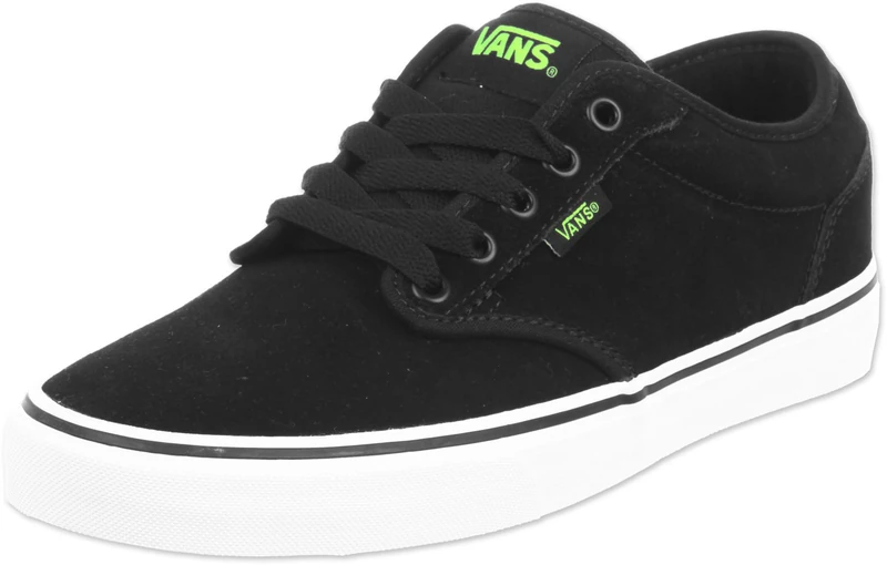 Vans Mens Atwood Black/Neon Yellow Low-Top VTUY8SW 8 UK, 42 EU, 9 US