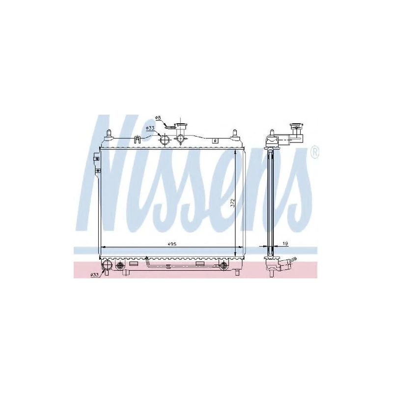 Nissens 67496 Radiator, engine cooling