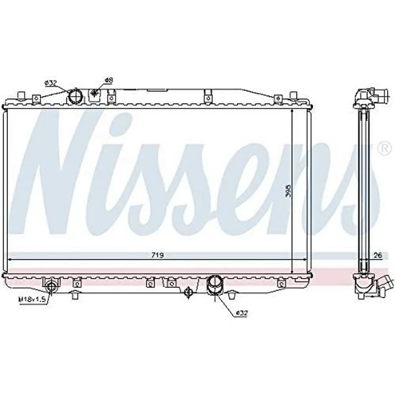 Nissens 68131 Radiator, engine cooling