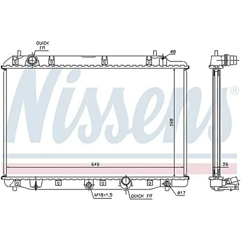Nissens 68602A Radiator, engine cooling
