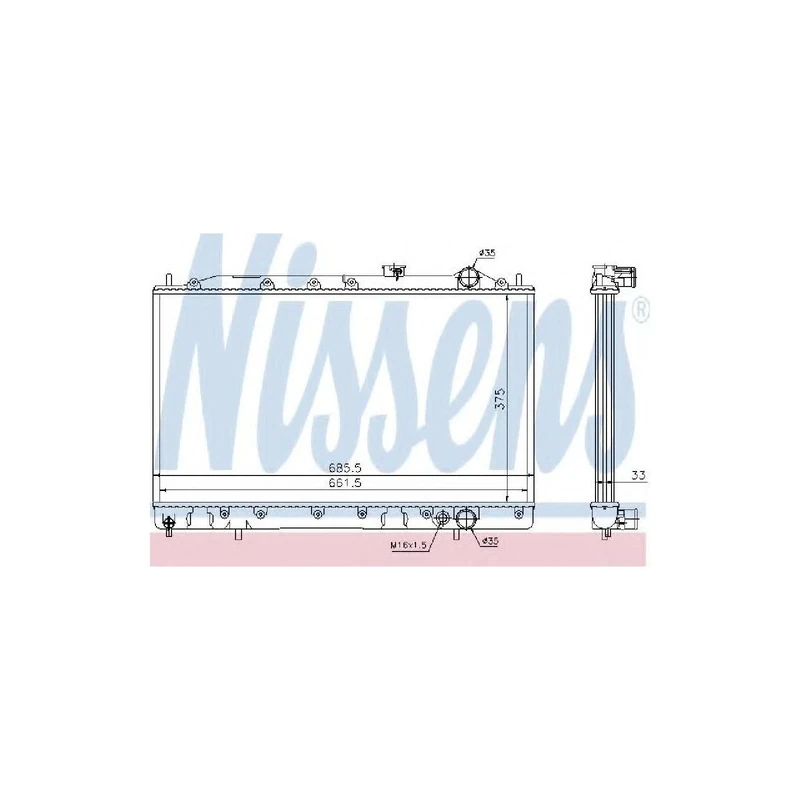 Nissens 62837 Radiator, engine cooling