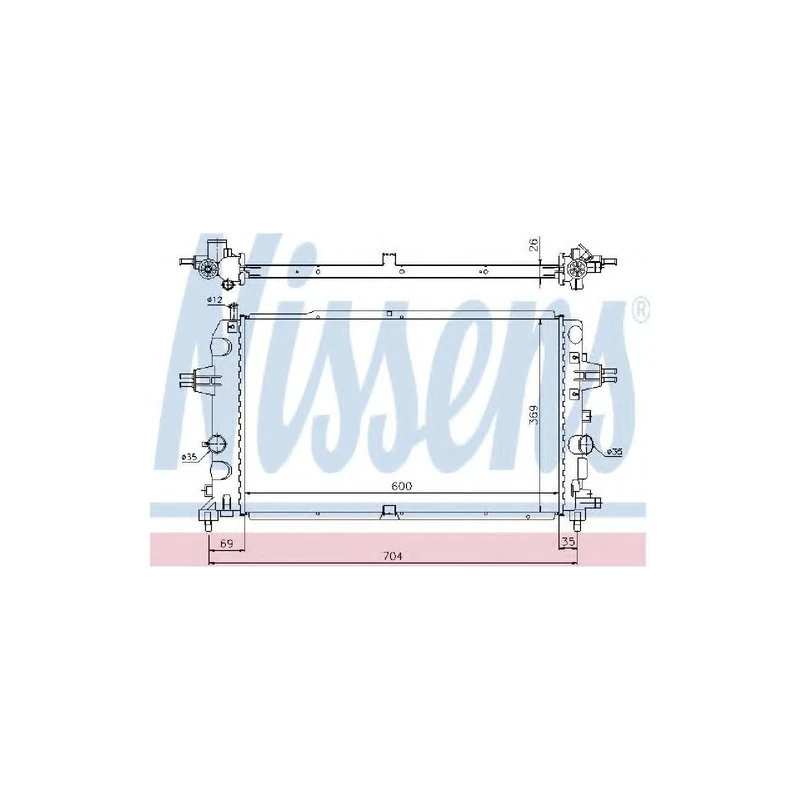 Nissens 63121 Radiator, engine cooling
