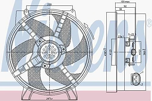 Nissens 85500 Fan, radiator