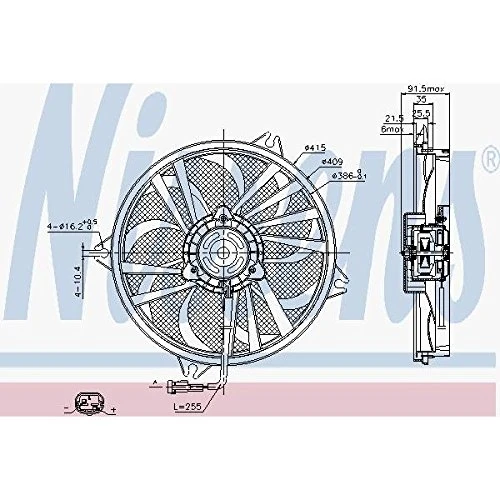 Nissens 85605 Fan, radiator