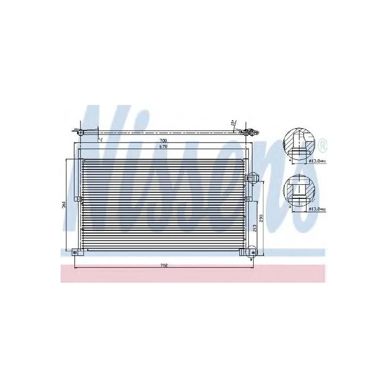 Nissens 94586 Condenser, air conditioning