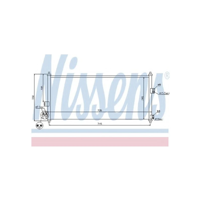 Nissens 94589 Condenser, air conditioning