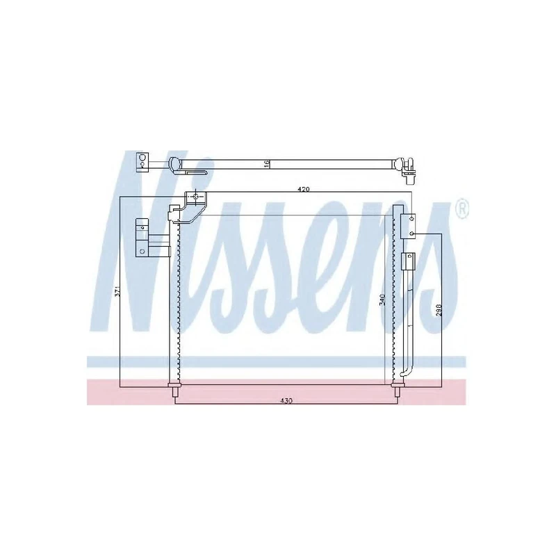 Nissens 94760 Condenser, air conditioning