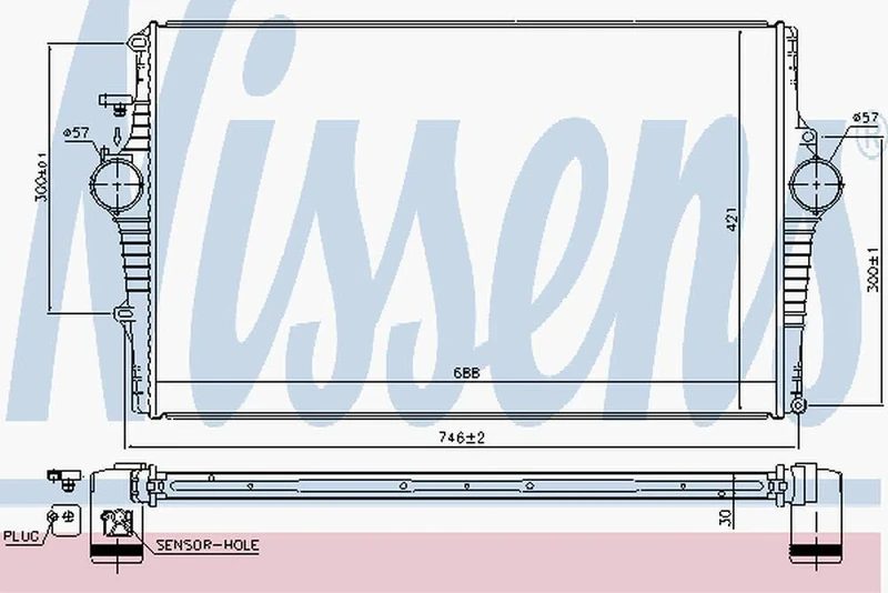 Nissens 969001 Intercooler, charger