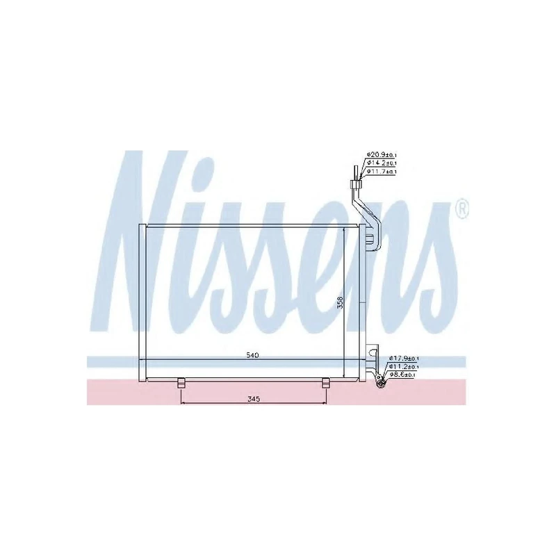 Nissens 940107 Condenser, air conditioning