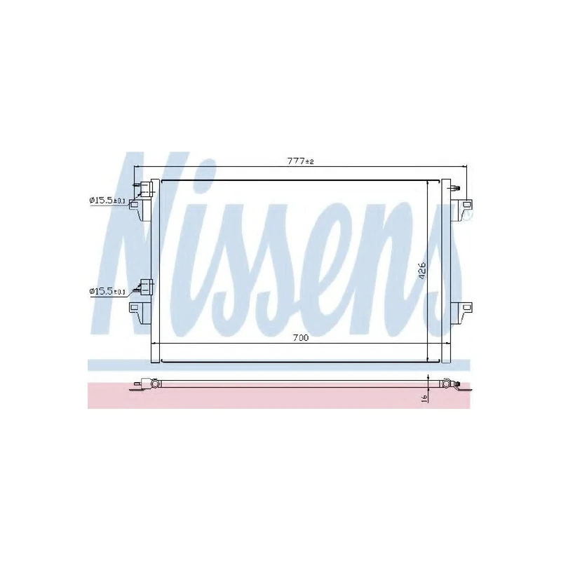 Nissens 940153 Condenser, air conditioning