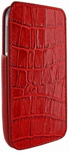 Piel Frama iMagnum Leather Case for Samsung Galaxy S4 - Crocodile Red