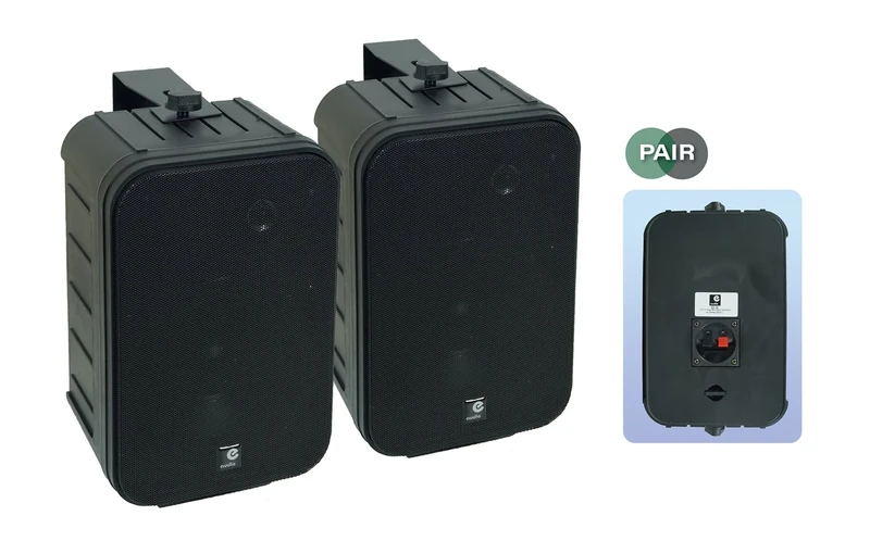 e-audio 6.5 2-Way Background Music Speakers With Brackets 200W 8 Ohm