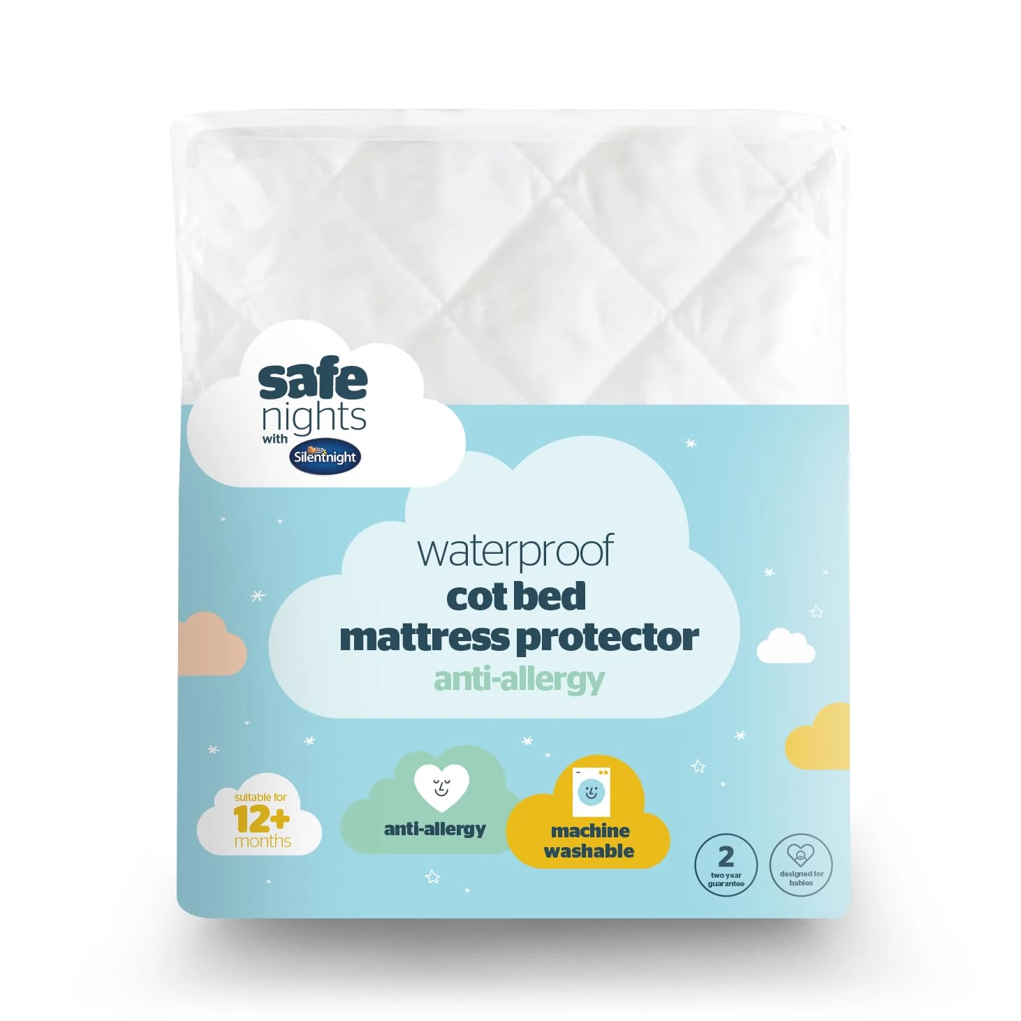 Silentnight Safe Nights Quilted Cot Bed Waterproof Mattress Protector