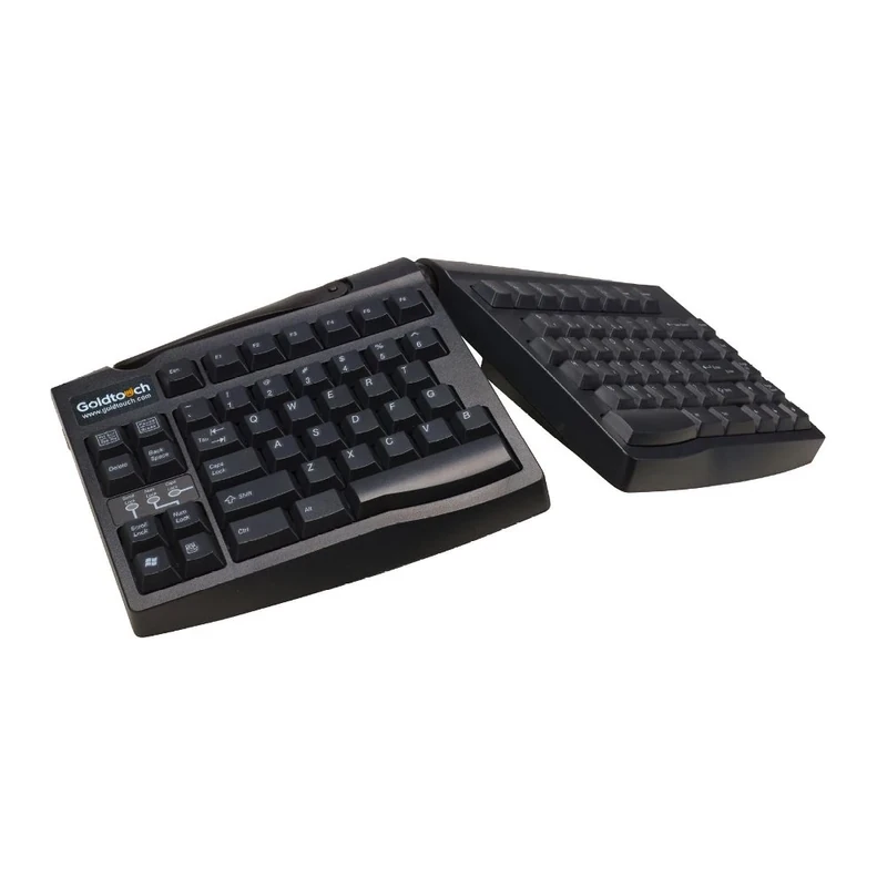 Goldtouch USB and PS2 German Layout Keyboard - Black