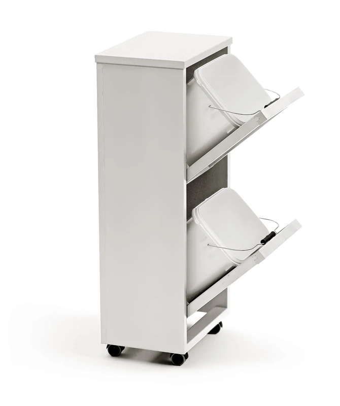 Arredamenti Italia AR_IT- 872 MADERA Container for garbage separation finishing white.