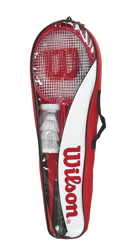 Wilson Badminton Set: Racquet, Ball, Net, Bag, Adult unisex, WRT8444003, Red