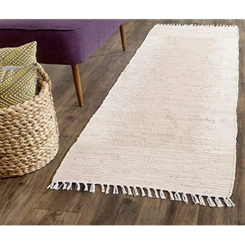 Safavieh Modern Indoor Flatweave Runner Area Rug, Montauk Collection, MTK752, in Beige, 69 X 213 cm for Living Room, Bedroom or Any Indoor Space