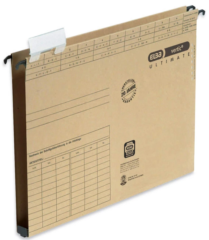 Elba Vertic Ultimate 85452 Suspension File Side Opening Plastic Base for 180 A4 Sheets Pack of 25 Natural Brown