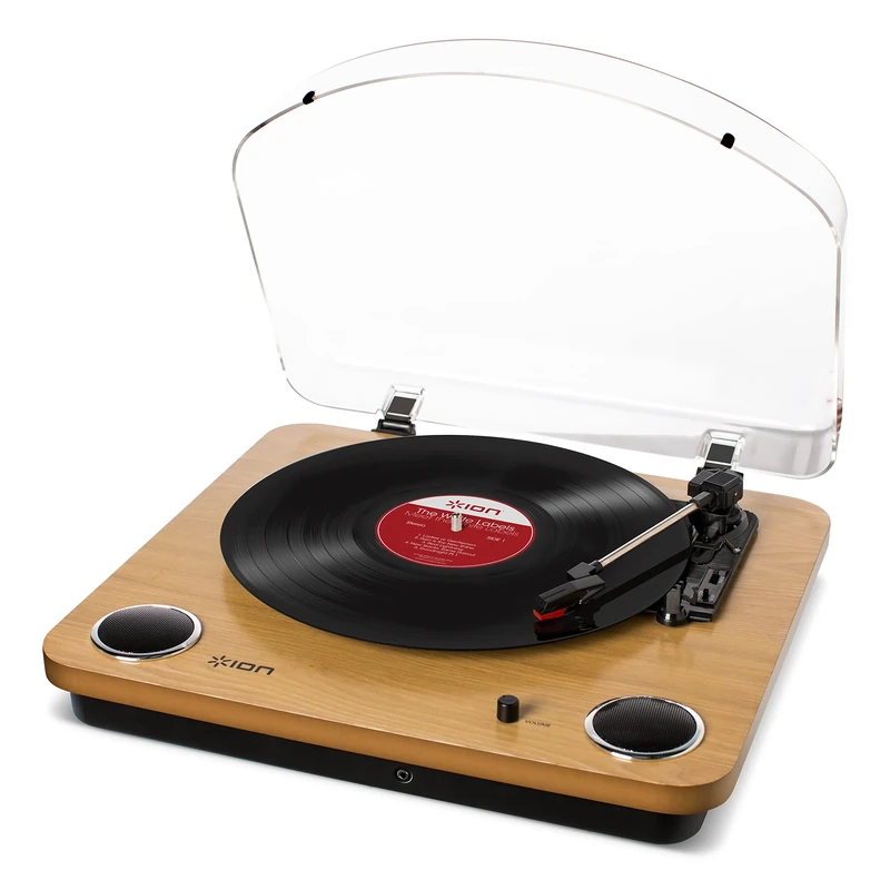 ION Audio Max LP Turntable - Natural Wood Vinyl Record Player