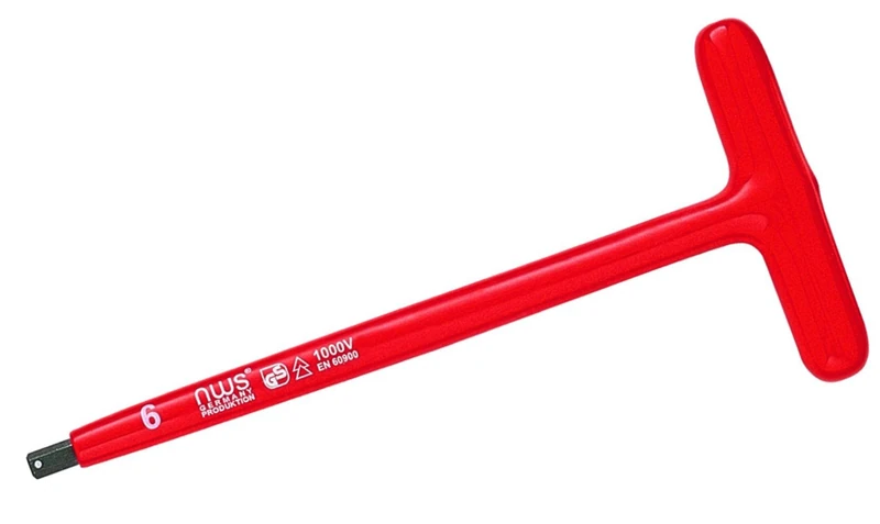 NWS 2019-4-160 T-Handle Screwdriver, Red