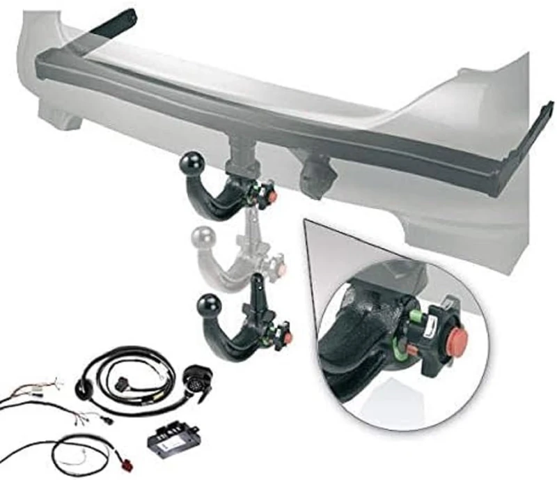 Detachable Swan Neck Towbar for Jeep Cherokee IV (03/2008-03/2014), Dodge Nitro (03/2008-12/2012)