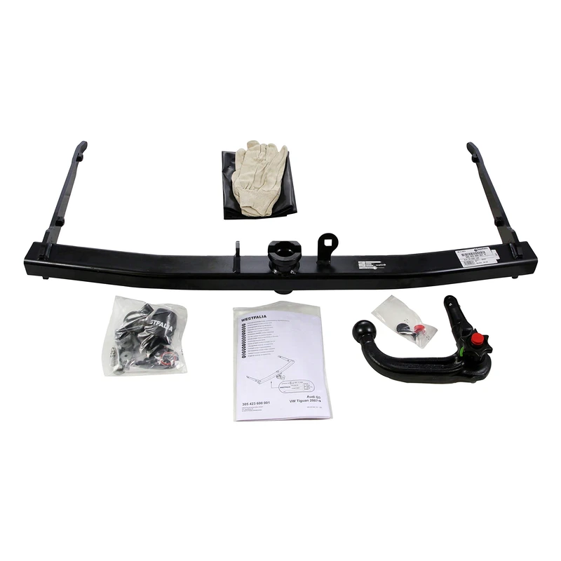 Westfalia Detachable Towbar for VW Tiguan I (11/2007-03/2016), Audi Q3 (09/2011-06/2018)