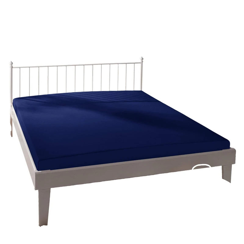 Bassetti 9222250 Fitted Sheet 137 Navy Cotton/Elastane 180 cm x 200 cm 200 cm x 220 cm